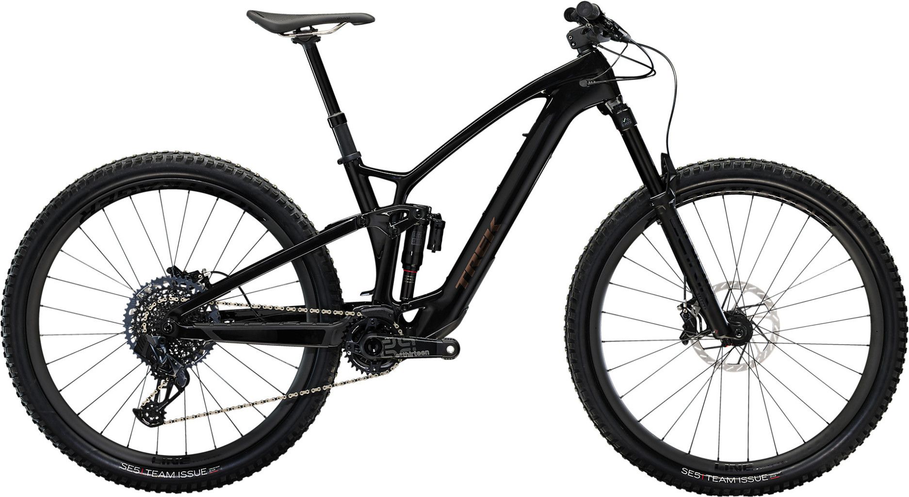 VTT Électrique Tout-Suspendu Trek Fuel EXe 9.8 12V 360 Wh TQ 50Nm 29'' Noir - Vélo d'Exposition