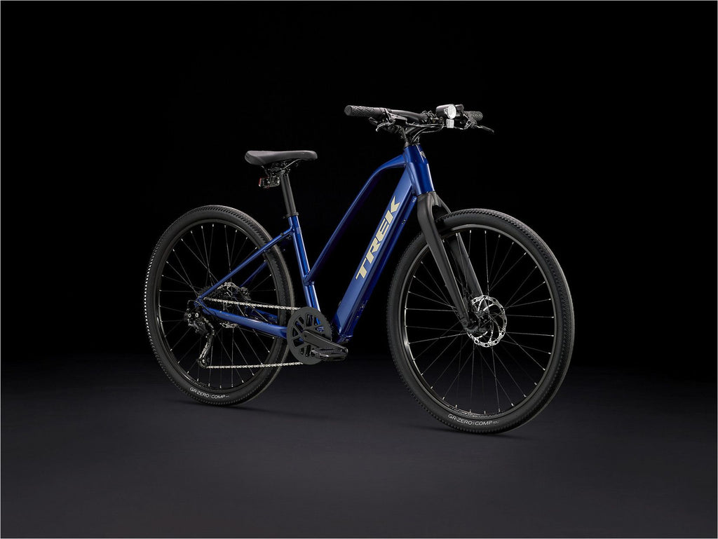 Vélo de Fitness Électrique Trek Dual Sport+ 2 Stagger Shimano Altus 9V 250 Wh 650 mm Bleu