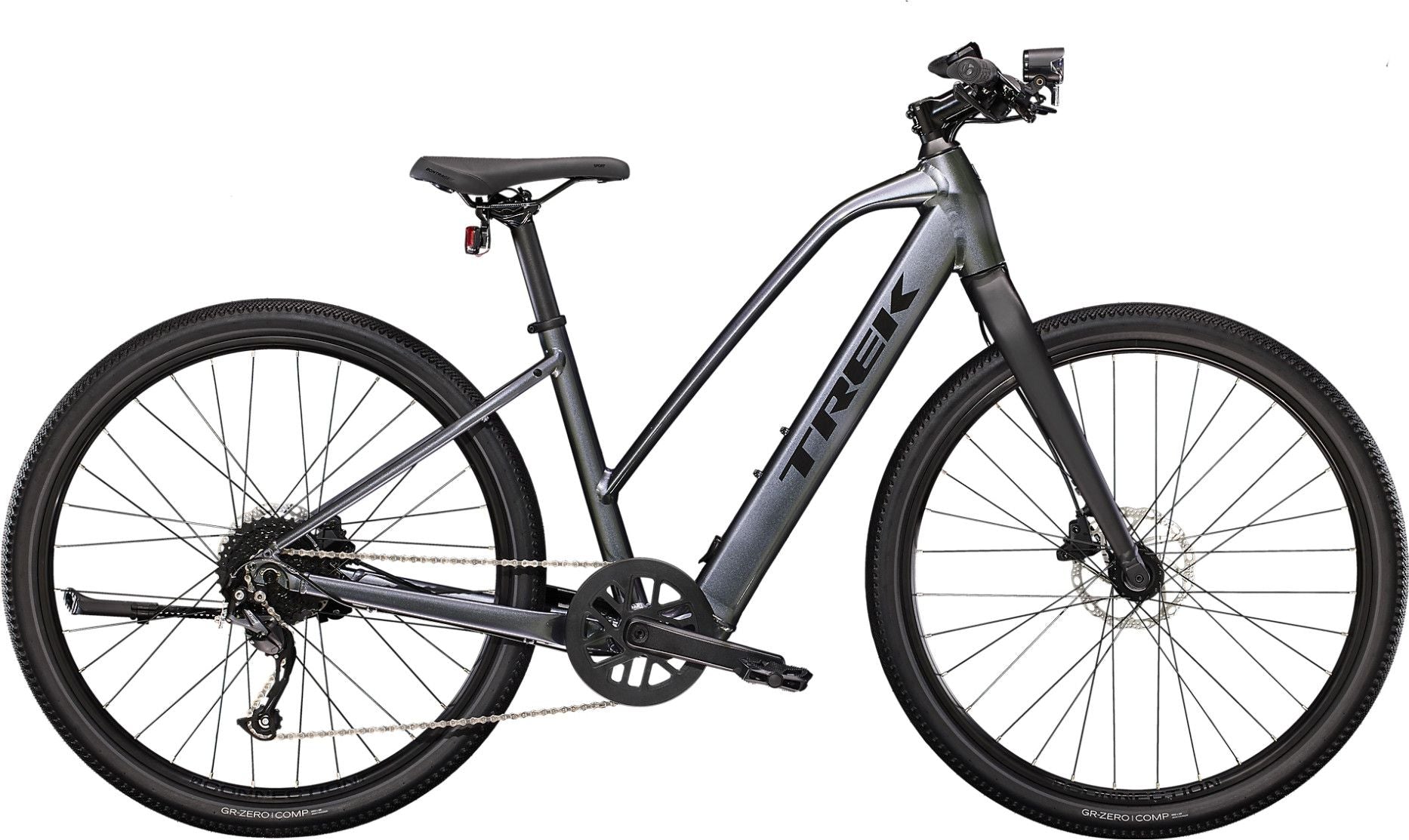 Vélo de Fitness Électrique Trek Dual Sport+ 2 Stagger Shimano Altus 9V 250 Wh 650 mm Gris