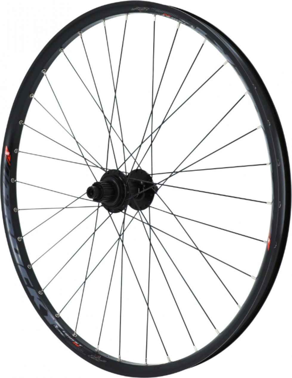 ROUE VTT 27.5  PLUS TRUCKY 35 DISC ARRIERE NOIR MOY CENTERLOCK MT510 12V. MICROSPLINE (TUBELESS ET TUBETYPE) POUR AXE TRAVERSANT 12-148  POUR PNEU 27.5X2.20-2.80  - JANTE INTER 35mm