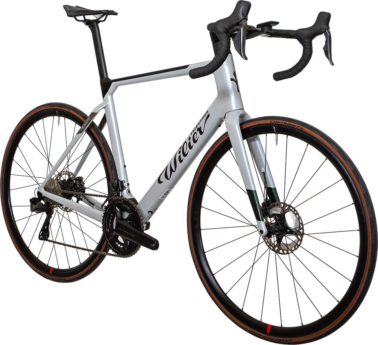 Vélo de Route Électrique Wilier Triestina Filante Hybrid Shimano Ultegra Di2 12V 236 Wh 700 mm Argent Vert