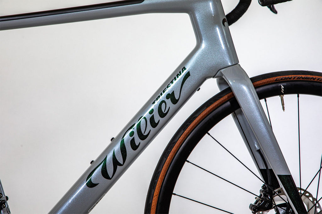 Vélo de Route Électrique Wilier Triestina Filante Hybrid Shimano Ultegra Di2 12V 236 Wh 700 mm Argent Vert