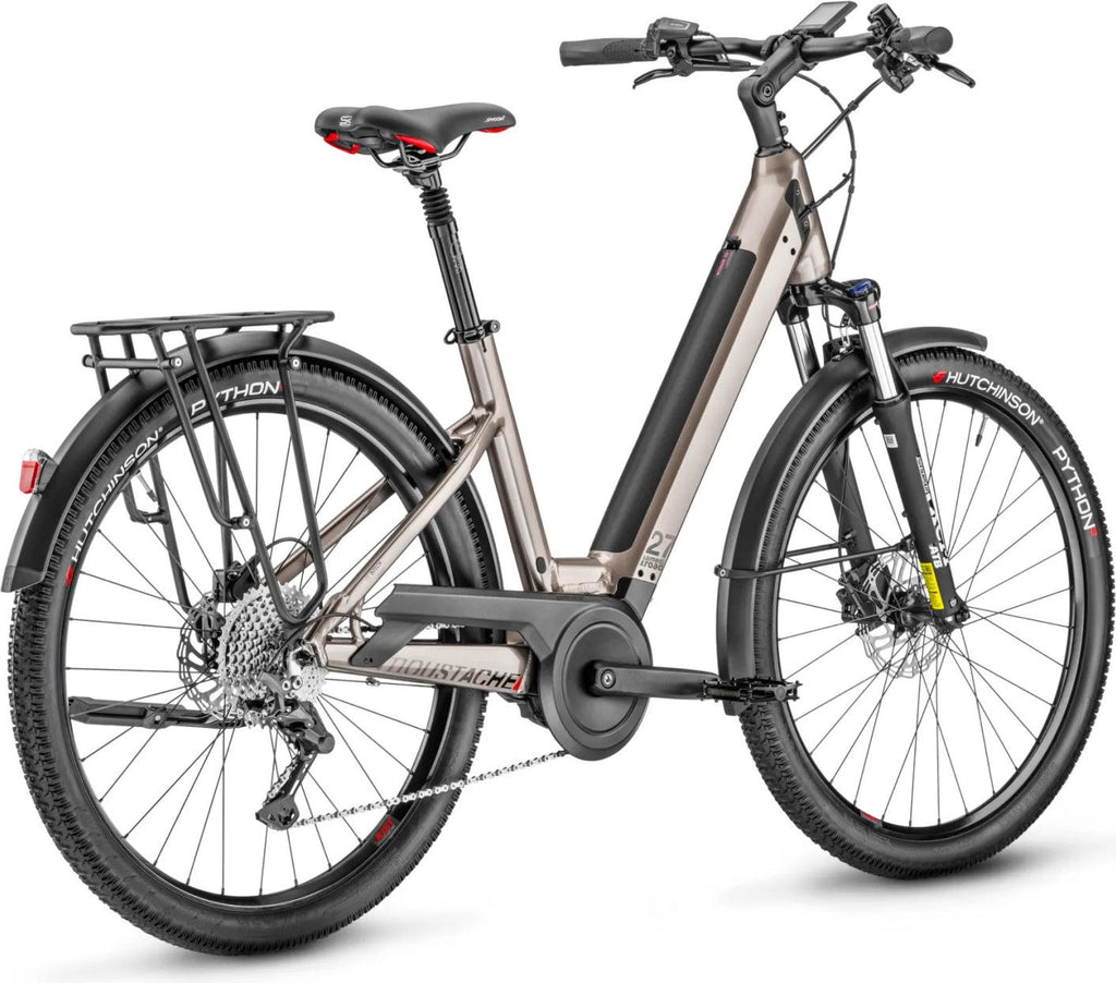 VTC Électrique Moustache Samedi 27 Xroad 3 Open Smart System Shimano Deore 10V 625 Wh 27.5'' Titane 2023
