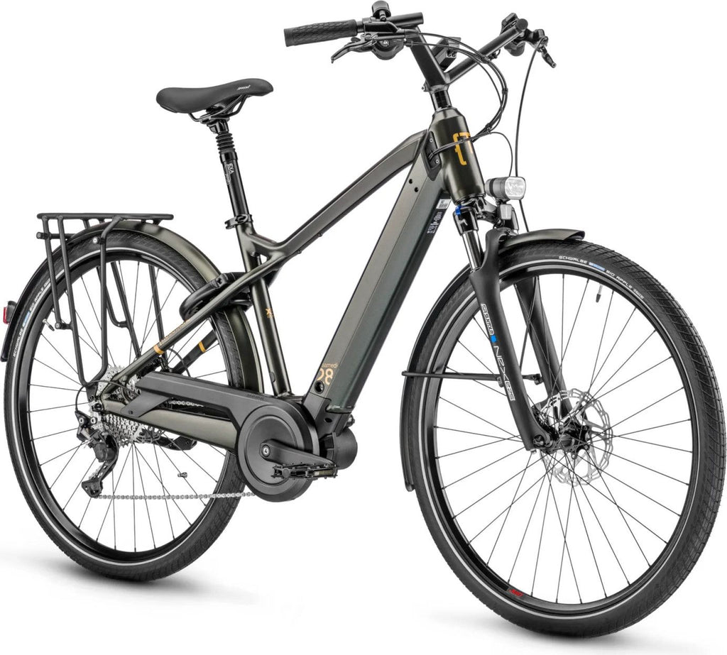 Vélo de Ville Électrique Moustache Samedi 28.7 Smart System Shimano Deore 11V 625 Wh 700 mm Vert Foncé 2023