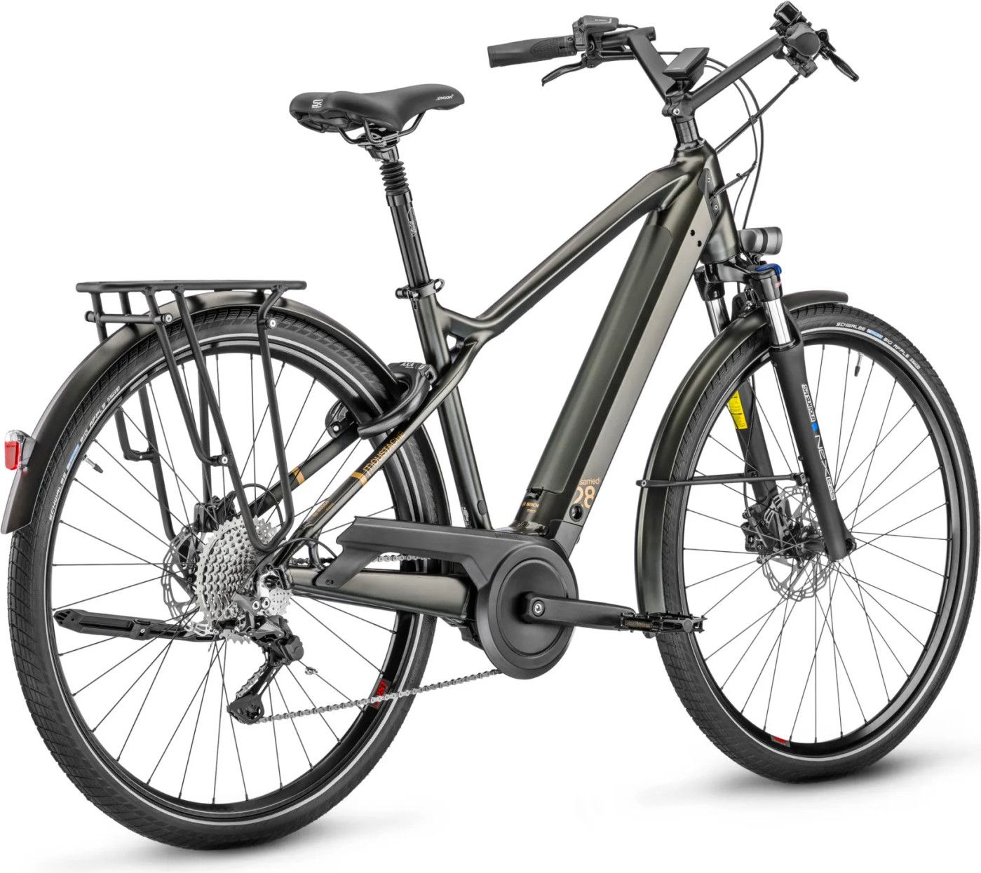 Vélo de Ville Électrique Moustache Samedi 28.7 Smart System Shimano Deore 11V 625 Wh 700 mm Vert Foncé 2023