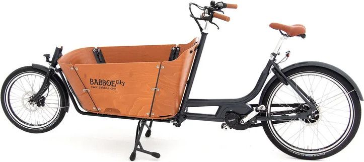 Vélo Cargo Électrique Babboe City Mountain Enviolo NuVinci 500 Wh 20/26'' Gris Anthracite Marron