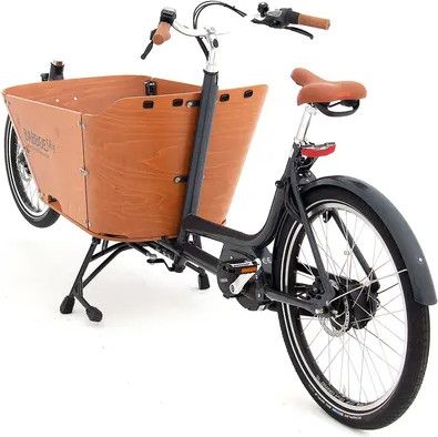 Vélo Cargo Électrique Babboe City Mountain Enviolo NuVinci 500 Wh 20/26'' Gris Anthracite Marron