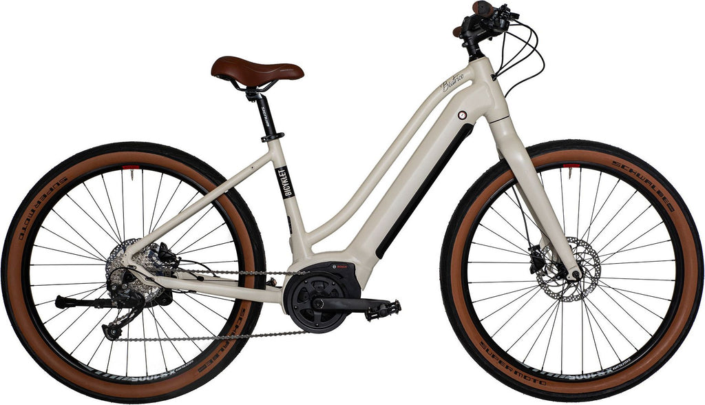 Vélo Fitness Électrique Bicyklet Béatrice Shimano Altus 9V 500 Wh 27.5'' Blanc