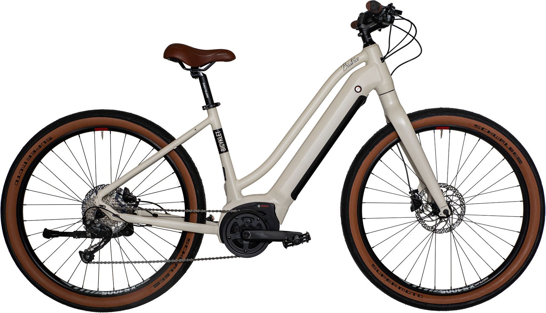 Vélo Fitness Électrique Bicyklet Béatrice Shimano Altus 9V 500 Wh 27.5'' Blanc