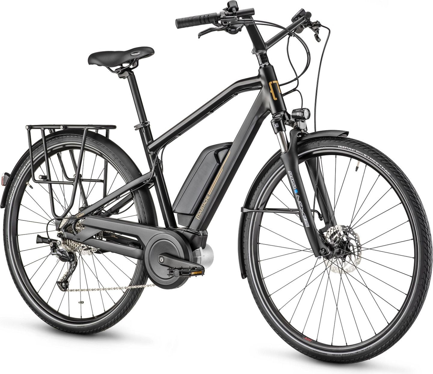 Vélo de Ville Électrique Moustache Samedi 28.1 Shimano Altus 9V 400 Wh 700mm Noir Mat 2023