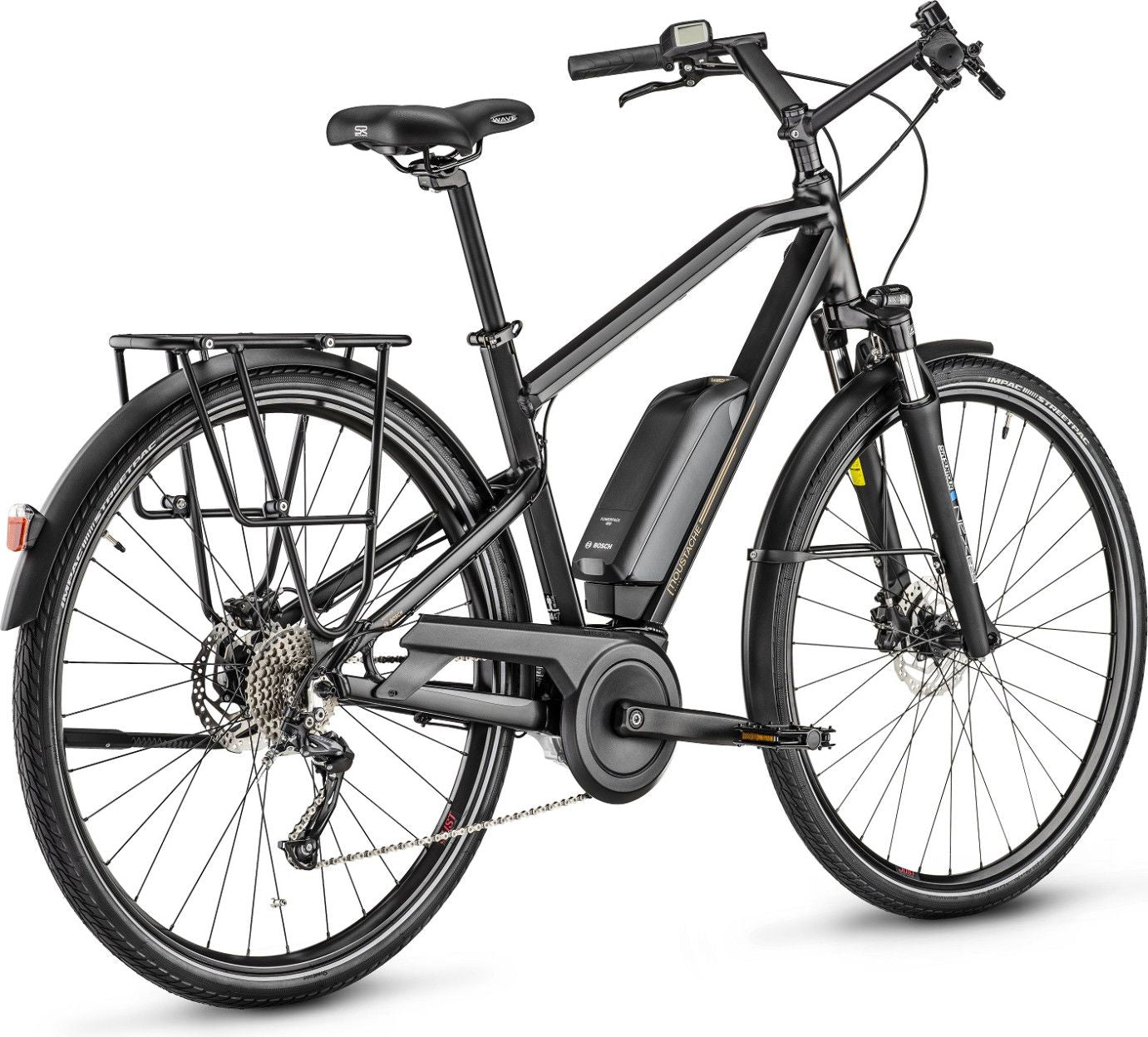 Vélo de Ville Électrique Moustache Samedi 28.1 Shimano Altus 9V 400 Wh 700mm Noir Mat 2023