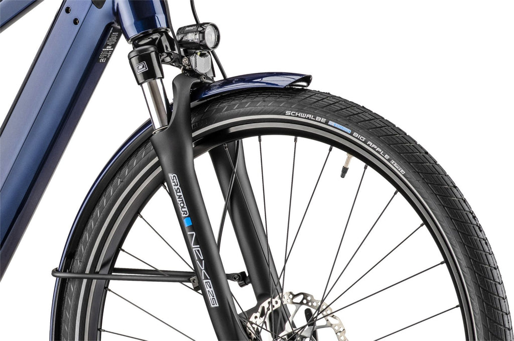 Vélo de Ville Électrique Moustache Samedi 28.2 Shimano Altus 9V 500 Wh 700mm Bleu Nuit 2023