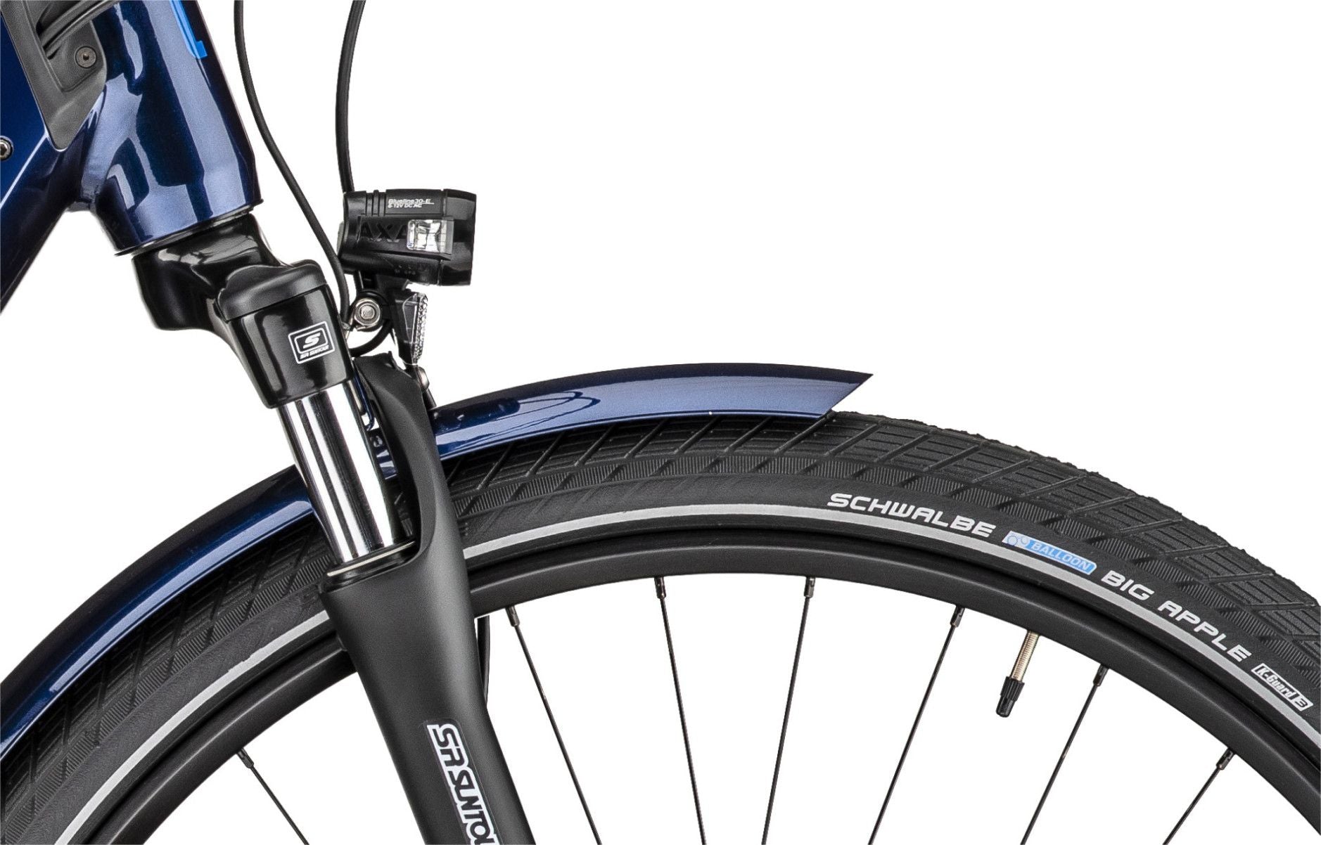 Vélo de Ville Électrique Moustache Samedi 28.2 Shimano Altus 9V 500 Wh 700mm Bleu Nuit 2023