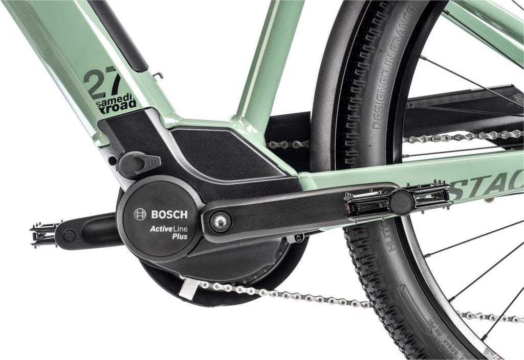 VTC Électrique Moustache Samedi 27 Xroad 1 Shimano Altus 9V 400 Wh 27.5'' Vert 2023
