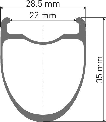 Roue Arrière DT Swiss ERC 1100 Dicut DB 35 | 12x142mm | Centerlock