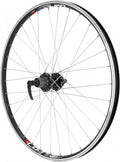 Roue vtt 26  combo arriere noir renforce v-brake moyeu Velox disc pour cassette Shimano-Sram 11-10-9v. special loueur (jante double paroi avec oeillets)