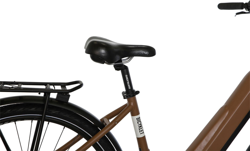Vélo de Ville Électrique Bicyklet Victoire Shimano Alivio 9V 400 Wh 700 mm Marron