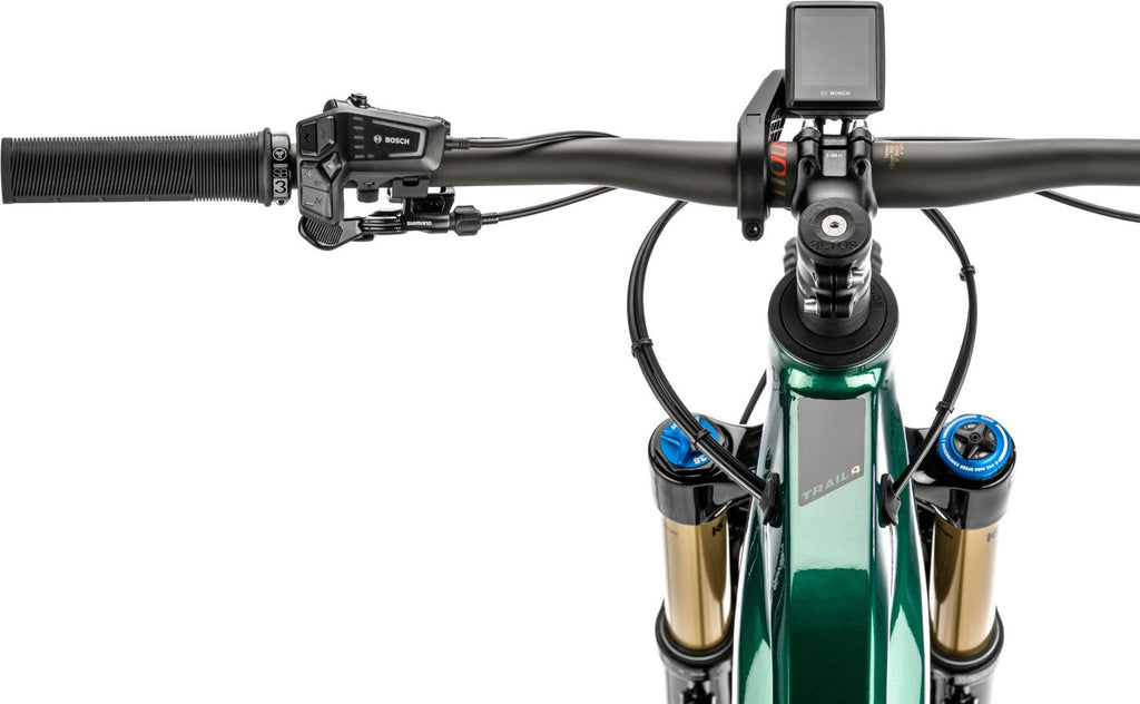 VTT Électrique Tout-Suspendu Moustache Samedi 29 Trail 9 Smart System Shimano SLX / XT 12V 750 Wh 29'' Noir / Vert 2023