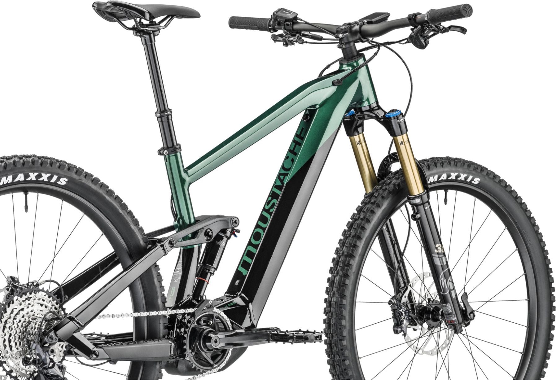 VTT Électrique Tout-Suspendu Moustache Samedi 29 Trail 9 Smart System Shimano SLX / XT 12V 750 Wh 29'' Noir / Vert 2023