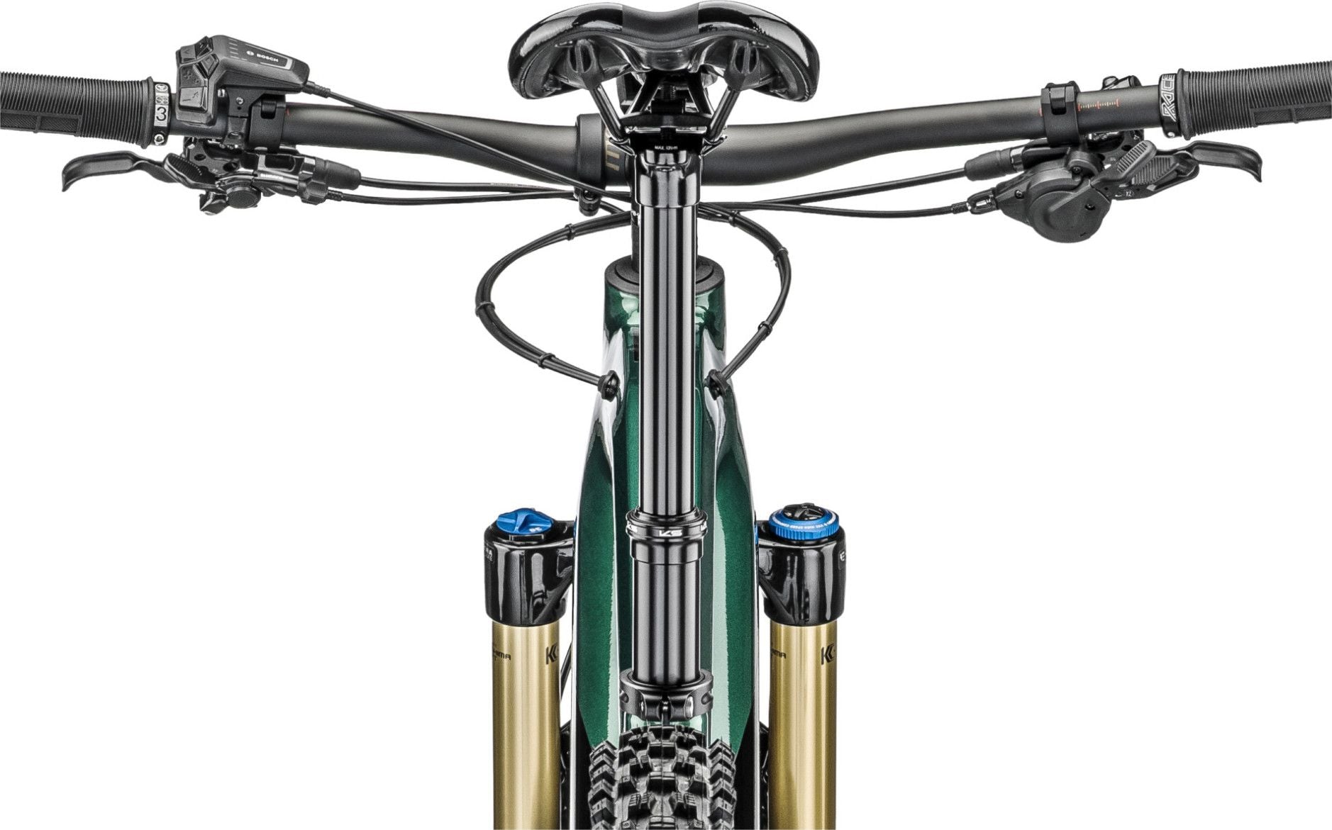VTT Électrique Tout-Suspendu Moustache Samedi 29 Trail 9 Smart System Shimano SLX / XT 12V 750 Wh 29'' Noir / Vert 2023