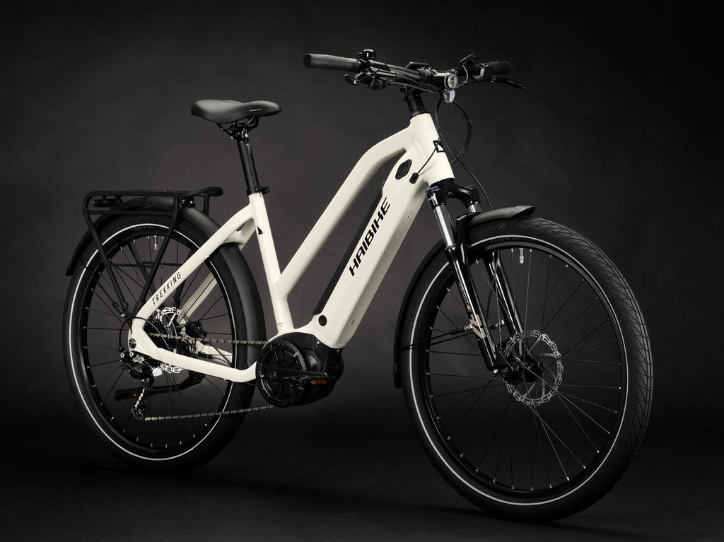 VTC Électrique Haibike Trekking 3 Mid Shimano Alivio 9V 500Wh 27.5'' Gris Clair 2023