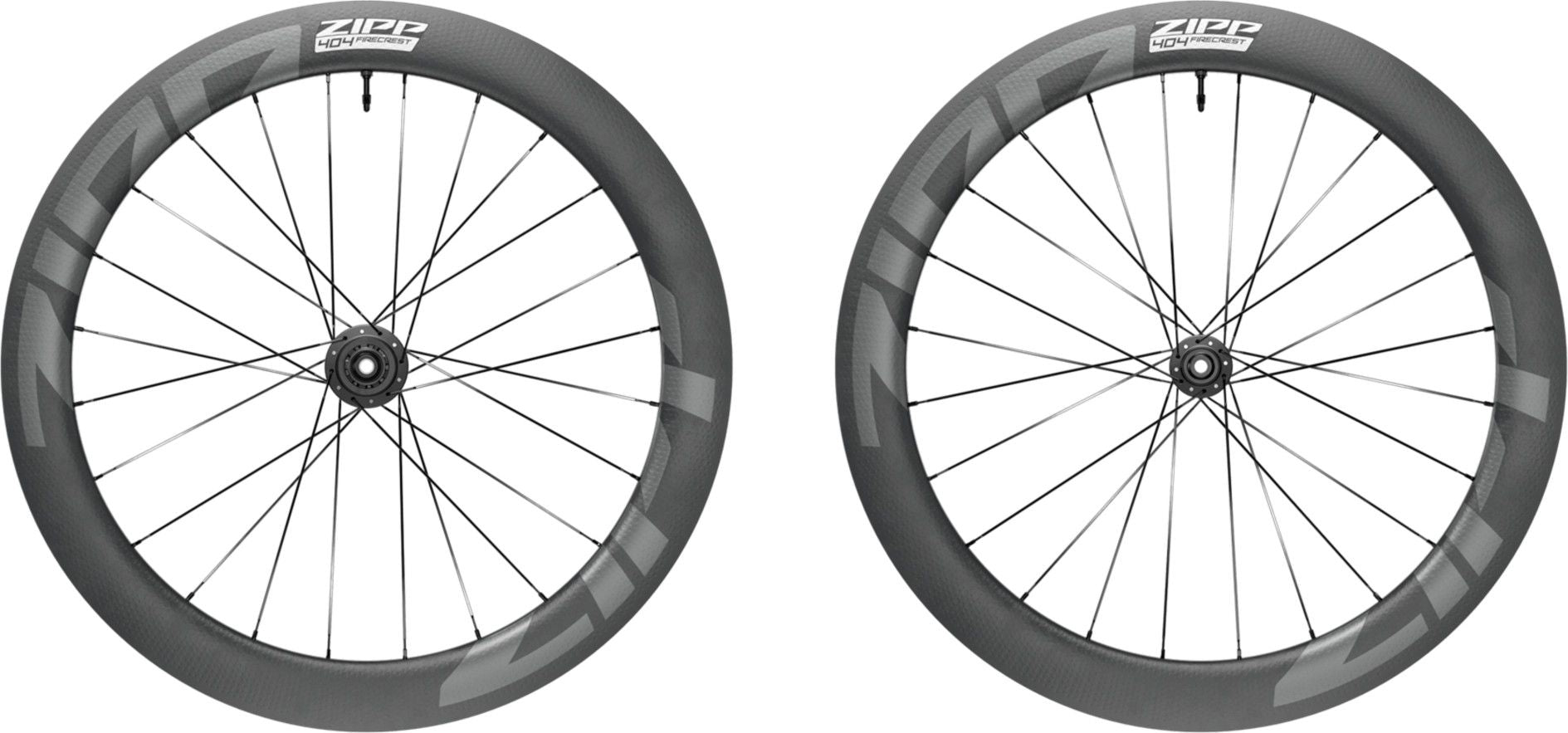 Paire de Roues Zipp 404 Firecrest Tubeless 700 Disc | 12x100 - 12x142mm | Noir/Blanc