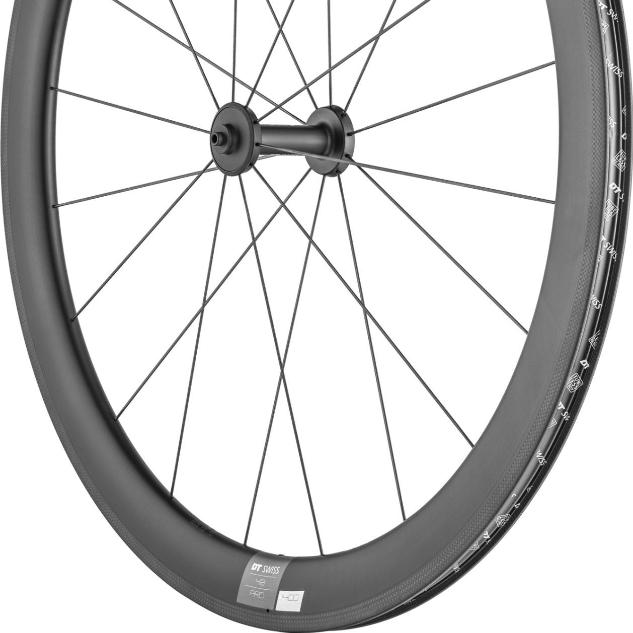 Roue Avant DT Swiss ARC 1400 Dicut 700c 48 mm | QR 9x100 mm | Frein sur Jante