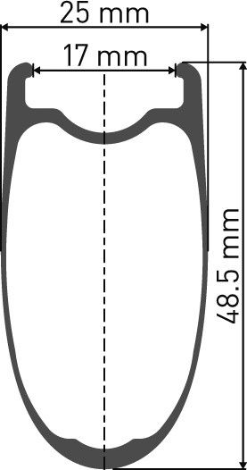 Roue Avant DT Swiss ARC 1400 Dicut 700c 48 mm | QR 9x100 mm | Frein sur Jante