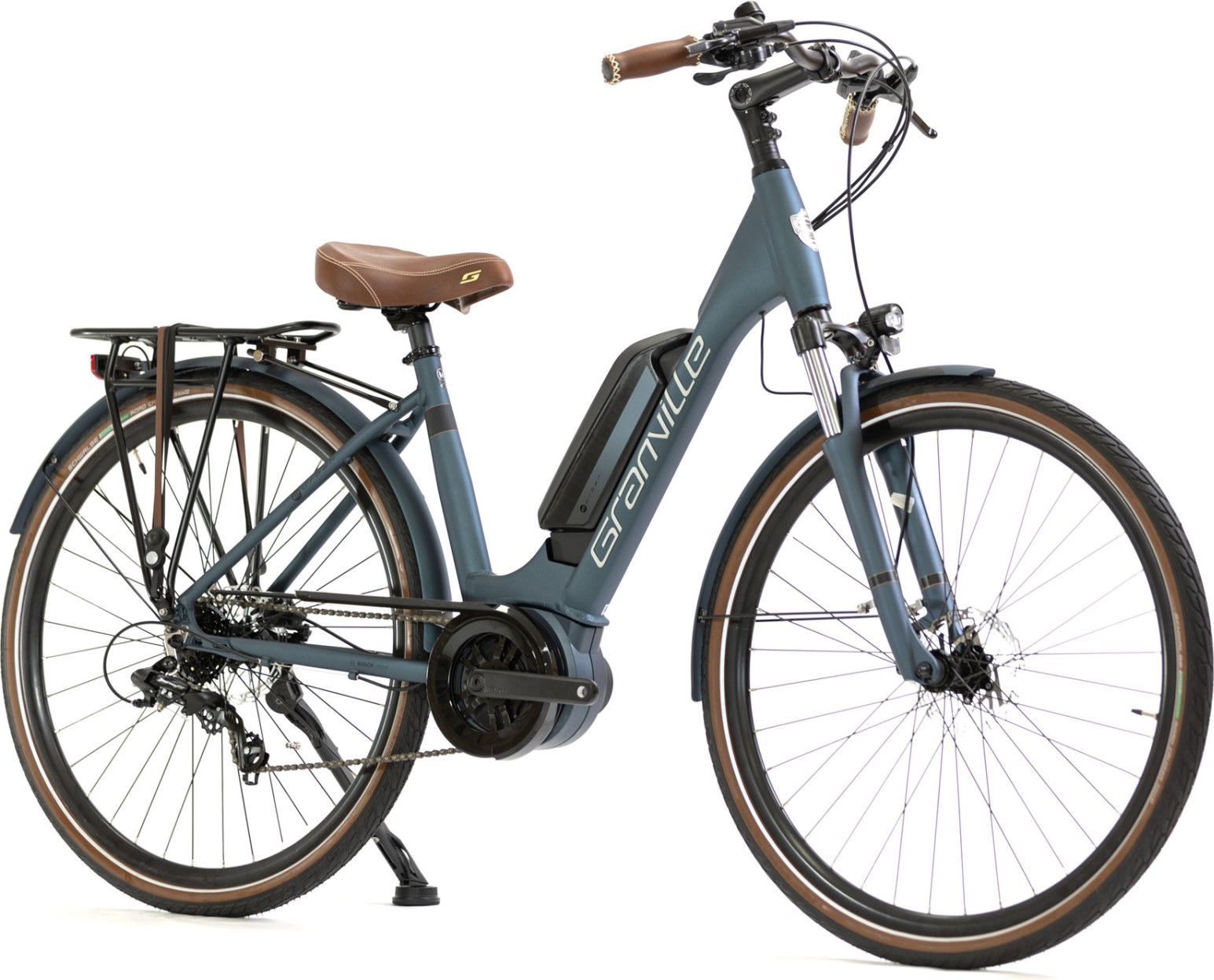 Vélo de Ville Électrique Granville E-Urban 30 Plus Unisex Shimano Tourney/Altus 7V 500 Wh 26'' Bleu Petrol Mat