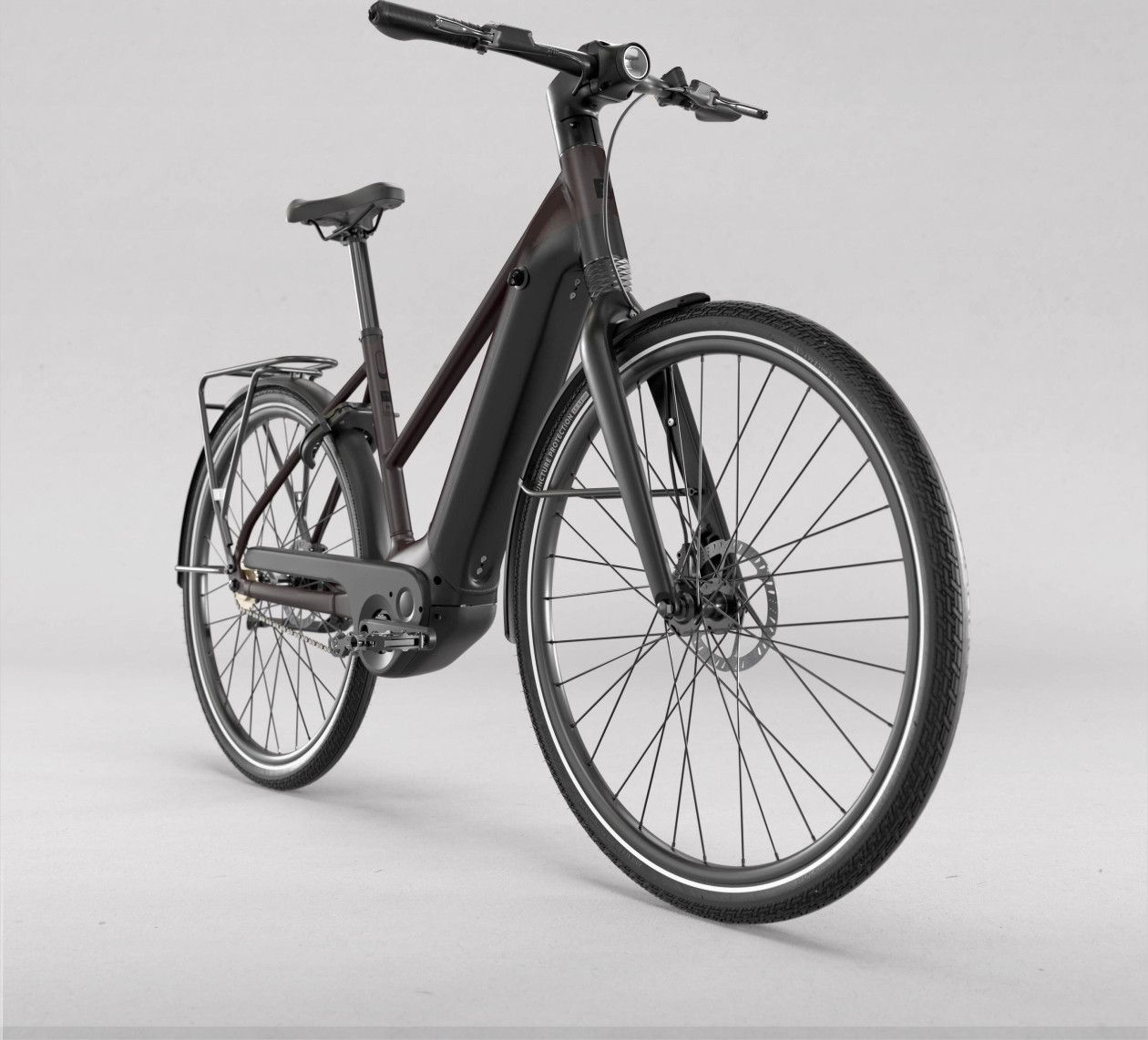 Vélo de Ville Électrique Btwin LD 920 E Cadre Bas Moteur Automatique Owuru 702Wh 700mm Noir