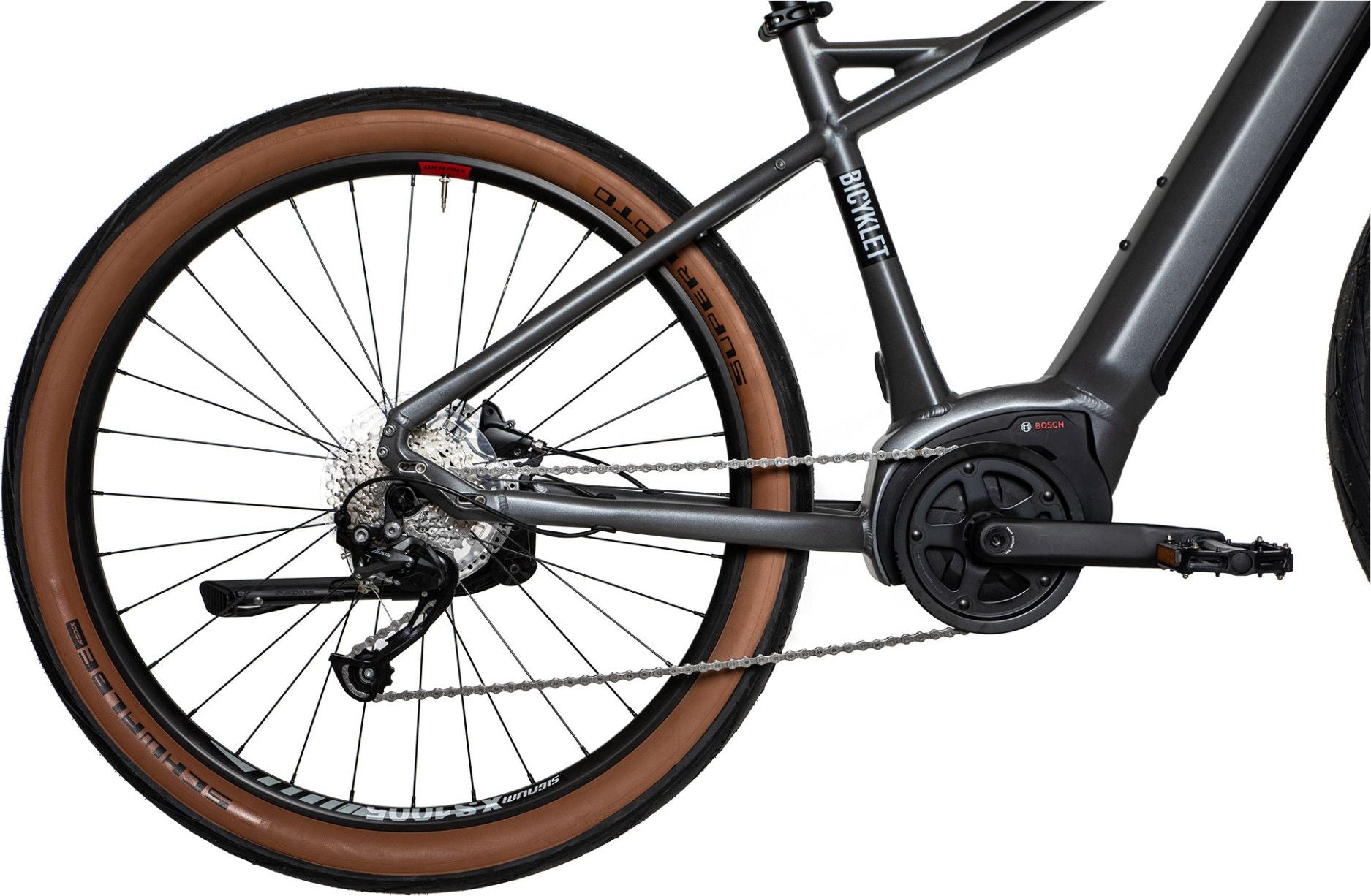 Vélo Fitness Électrique Bicyklet Gabriel Shimano Altus 9V 500 Wh 27.5'' Gris Titane