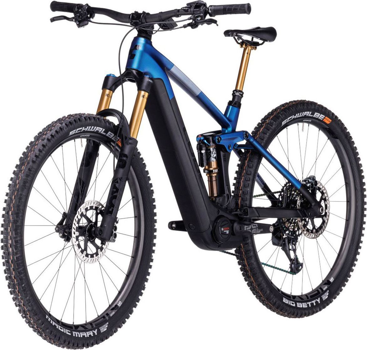 VTT Électrique Tout-Suspendu Cube Stereo Hybrid 140 HPC SLT 750 Sram XX1 Eagle AXS 12V 750 Wh 29'' Bleu Nebula Gris Carbon