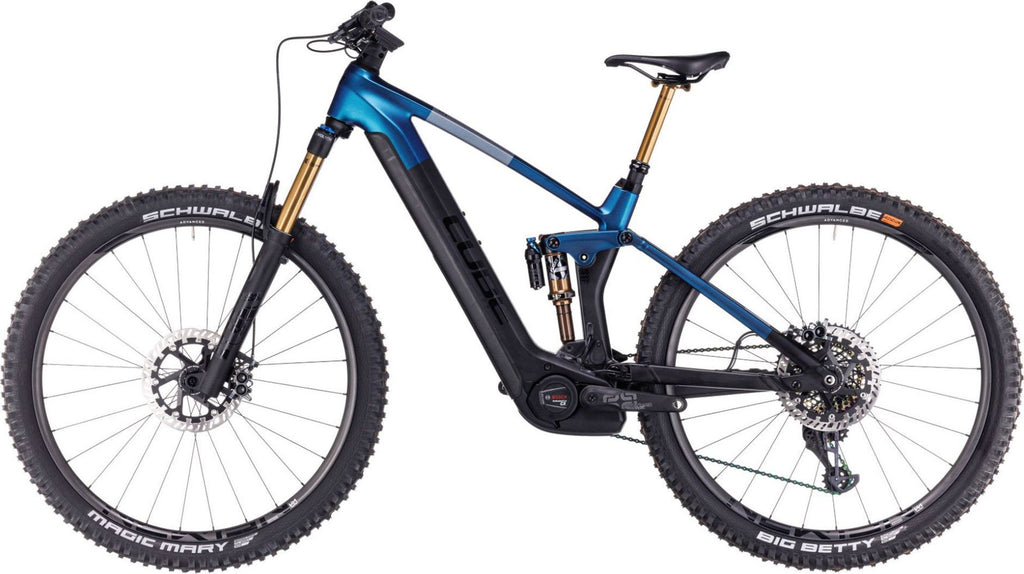VTT Électrique Tout-Suspendu Cube Stereo Hybrid 140 HPC SLT 750 Sram XX1 Eagle AXS 12V 750 Wh 29'' Bleu Nebula Gris Carbon