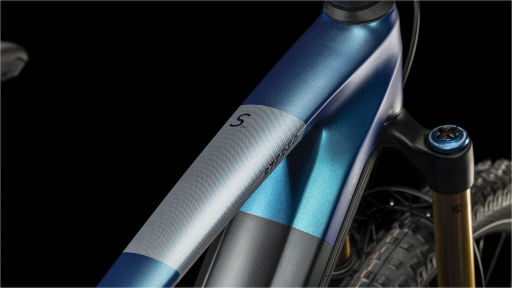 VTT Électrique Tout-Suspendu Cube Stereo Hybrid 140 HPC SLT 750 Sram XX1 Eagle AXS 12V 750 Wh 29'' Bleu Nebula Gris Carbon