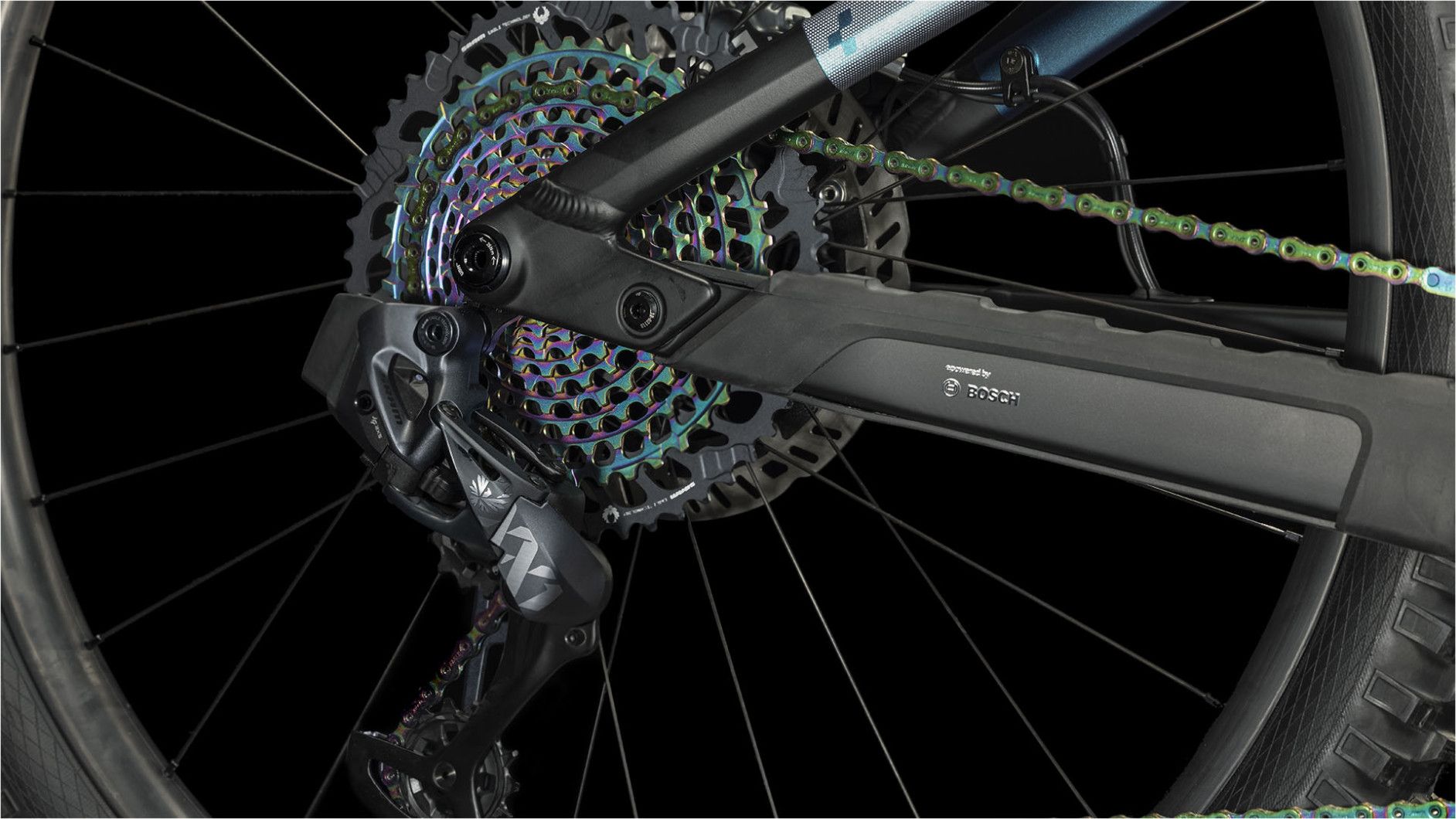 VTT Électrique Tout-Suspendu Cube Stereo Hybrid 140 HPC SLT 750 Sram XX1 Eagle AXS 12V 750 Wh 29'' Bleu Nebula Gris Carbon