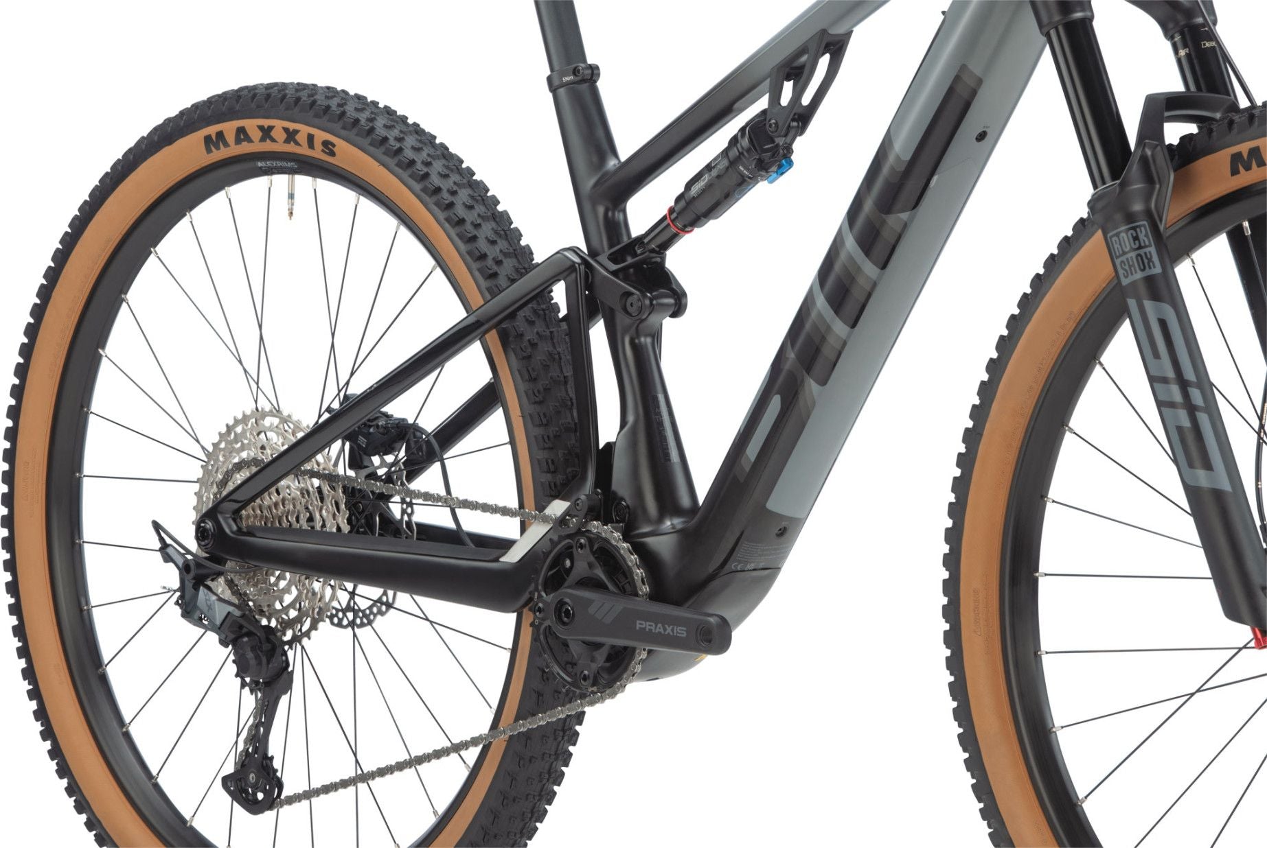 VTT Électrique Tout-Suspendu BMC Fourstroke AMP LT Three Shimano SLX 12V 360 Wh 29'' Gris Iron Noir