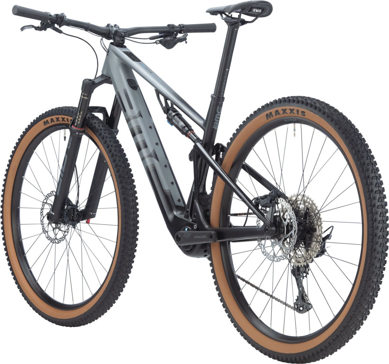 VTT Électrique Tout-Suspendu BMC Fourstroke AMP LT Three Shimano SLX 12V 360 Wh 29'' Gris Iron Noir
