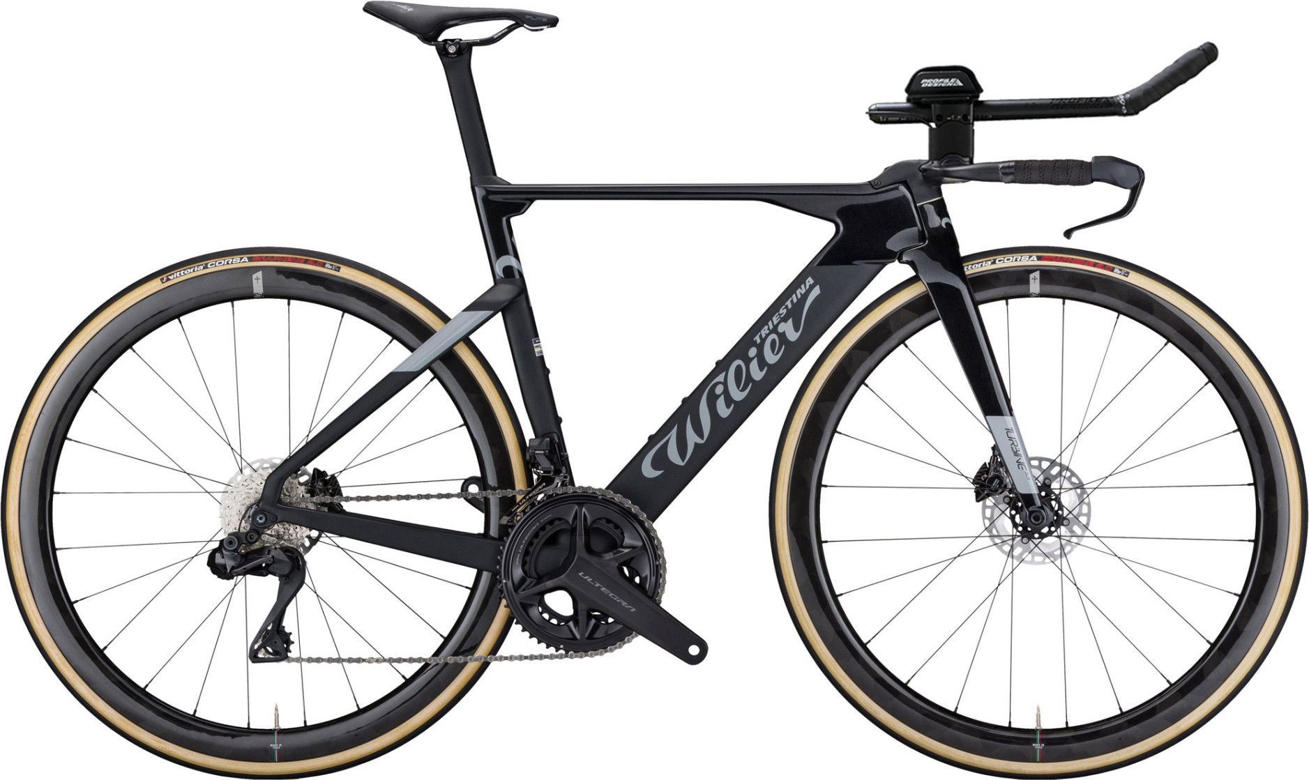 Vélo de Triathlon Wilier Triestina Turbine SLR Shimano Ultegra Di2 12V 700 mm Noir