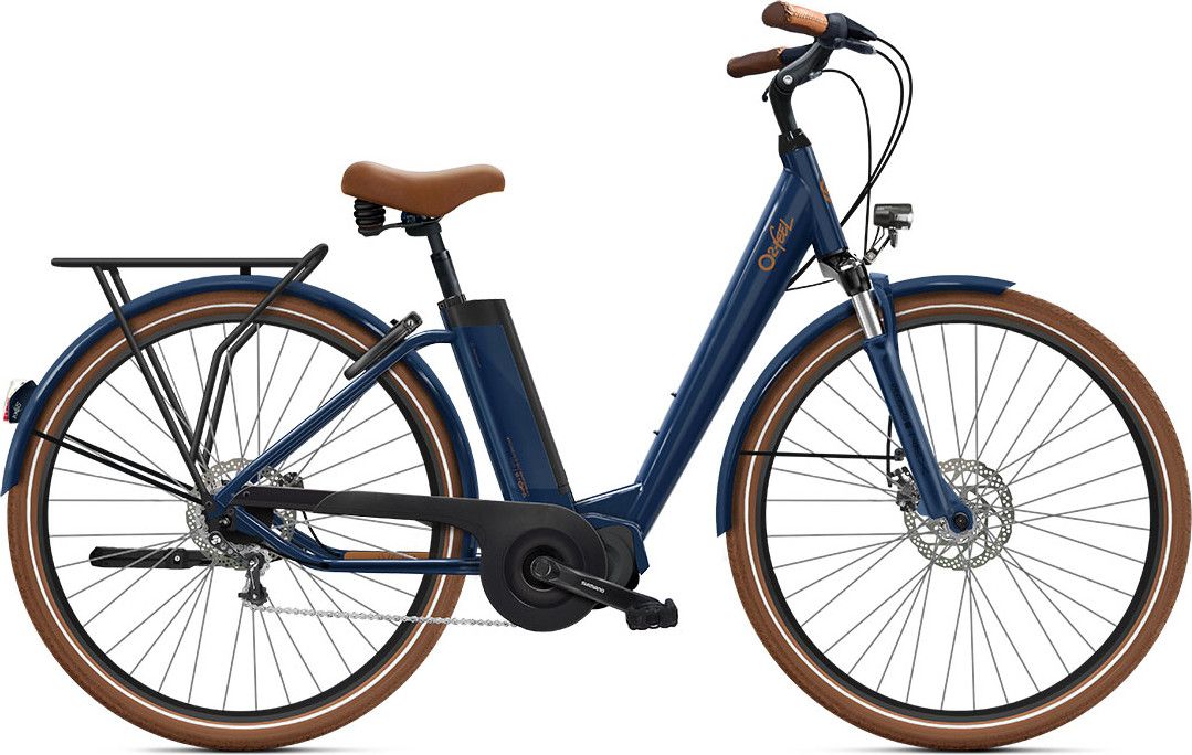 Vélo de Ville Électrique O2 Feel iVog City Up 5.1 Univ Shimano Nexus 7V 360 Wh 28'' Bleu Boréal