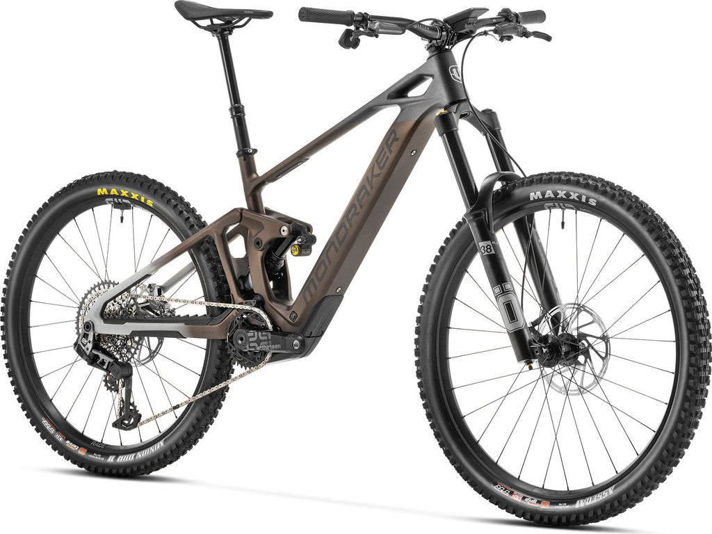 VTT Électrique Tout-Suspendu Mondraker Dune RR 12V MX (29/27.5'') Marron Gris 2025 Bosch 60 Nm