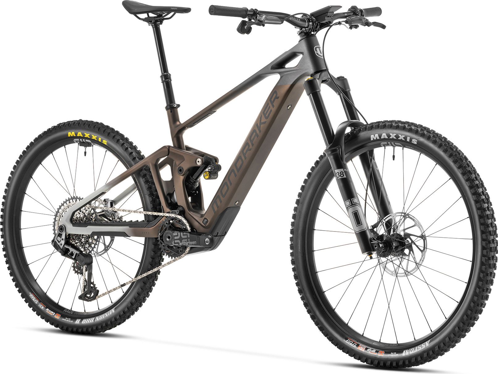 VTT Électrique Tout-Suspendu Mondraker Dune RR 12V MX (29/27.5'') Marron Gris 2025 Bosch 60 Nm