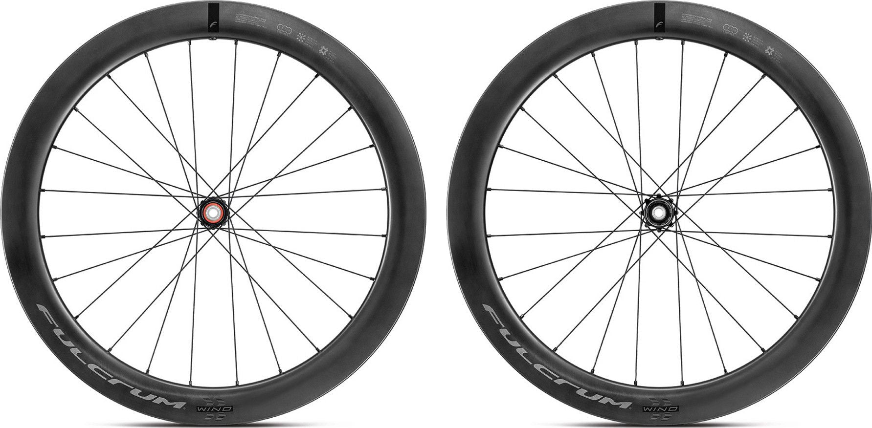 Paire de Roues Fulcrum Wind 57 700 mm | 12x100 - 12x142 mm | Center Lock | 2024