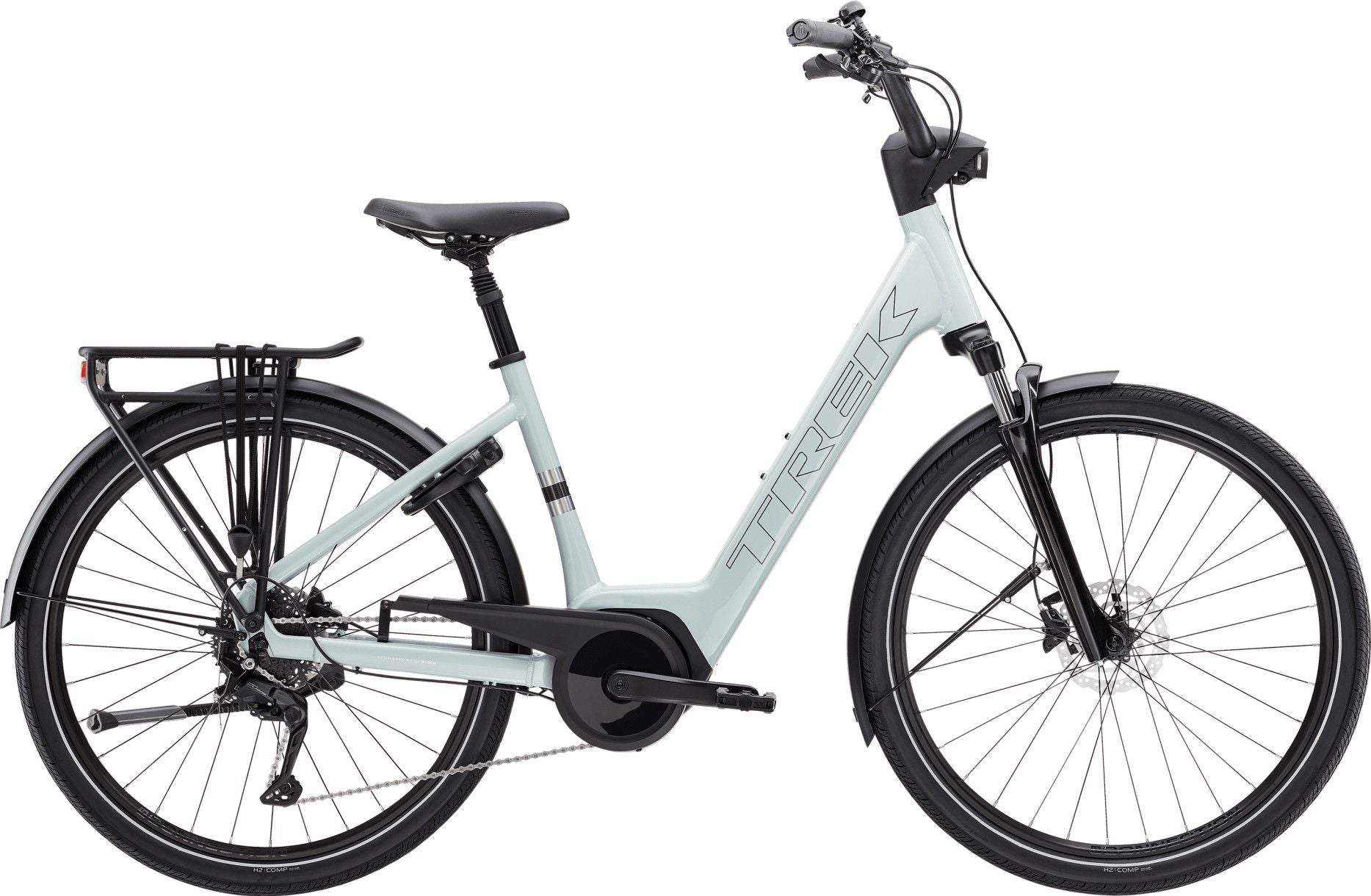 Vélo de Ville Électrique Trek Verve+ 2 Lowstep 400wh Shimano Cues 9V Noir Gen.3