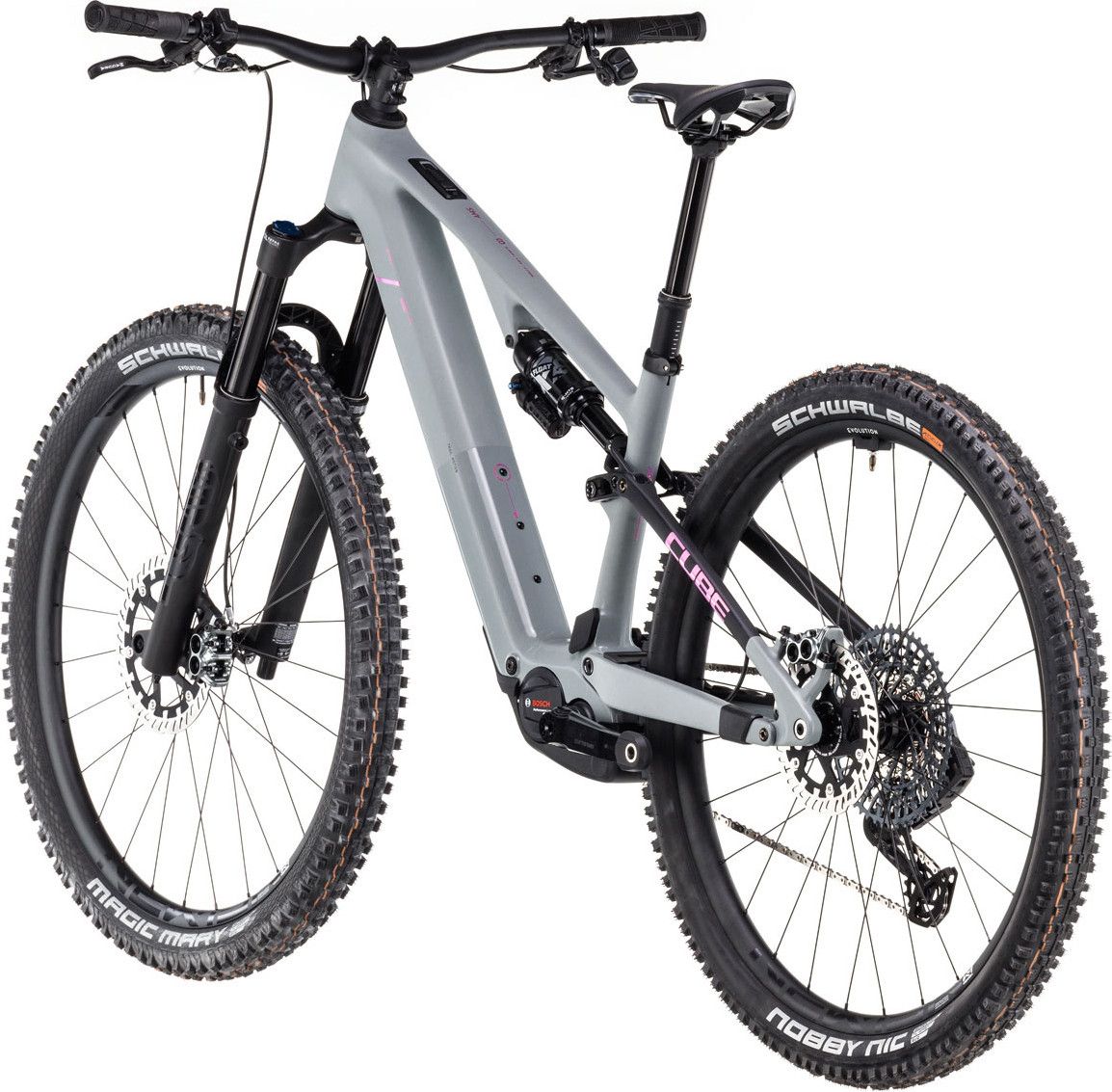 VTT Électrique Tout-Suspendu Cube AMS Hybrid One44 C:68X TM 400X 12V 400 Wh Bosch 60 Nm 29'' Gris Vert Swamp 2025