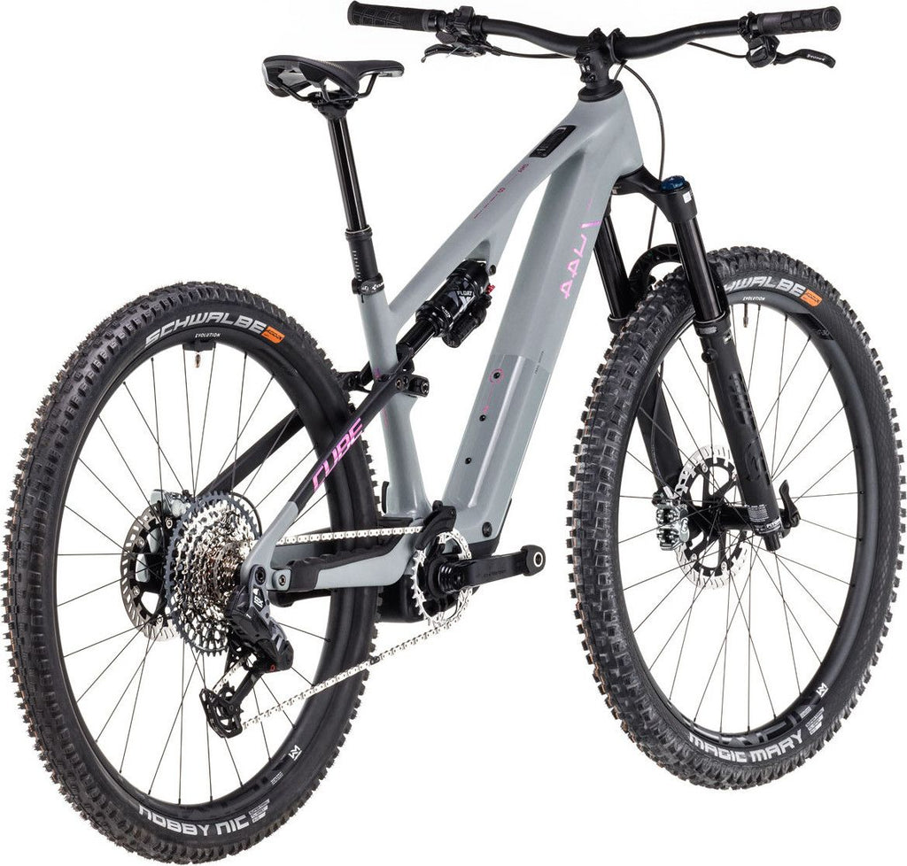 VTT Électrique Tout-Suspendu Cube AMS Hybrid One44 C:68X TM 400X 12V 400 Wh Bosch 60 Nm 29'' Gris Vert Swamp 2025