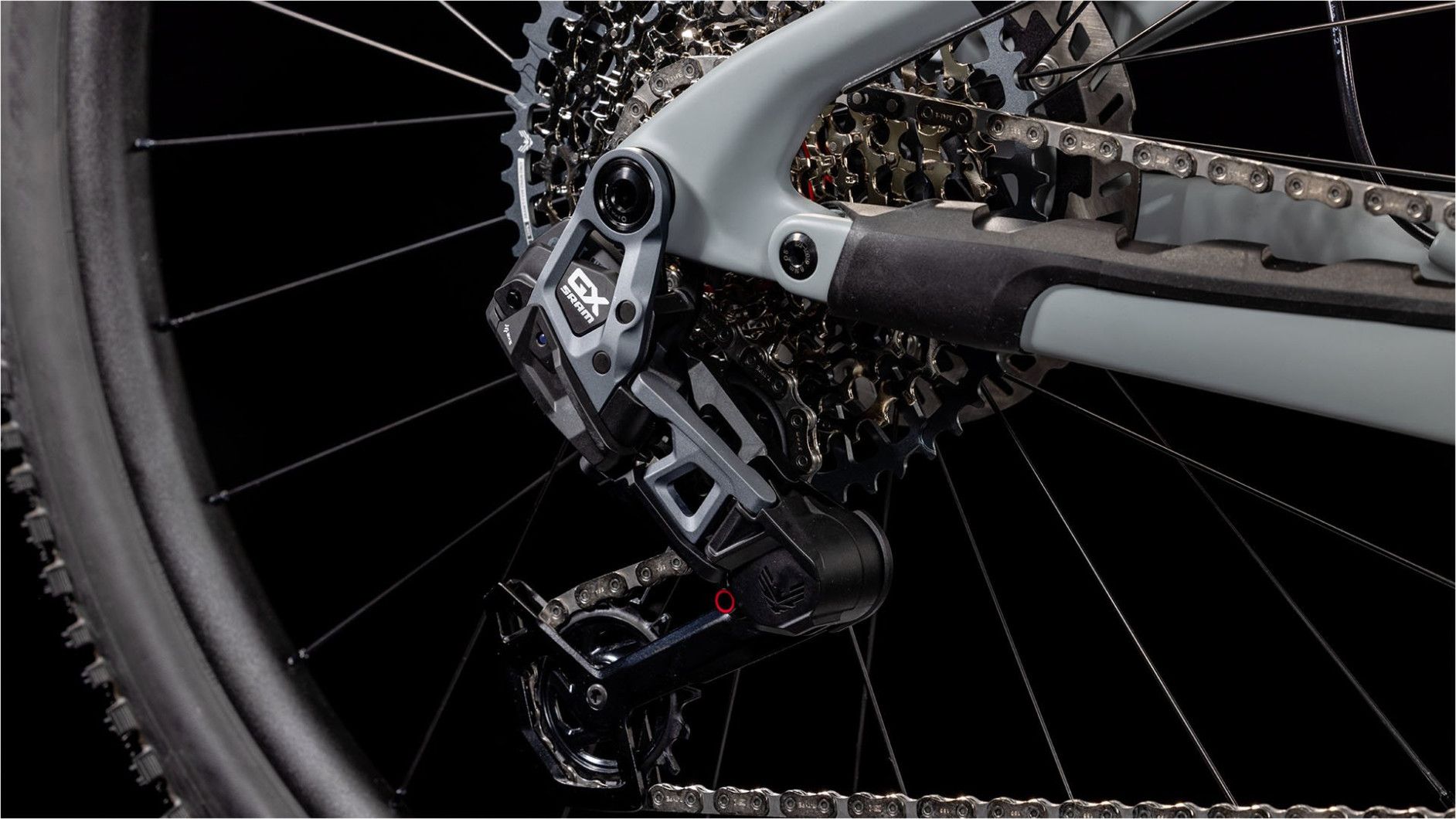 VTT Électrique Tout-Suspendu Cube AMS Hybrid One44 C:68X TM 400X 12V 400 Wh Bosch 60 Nm 29'' Gris Vert Swamp 2025