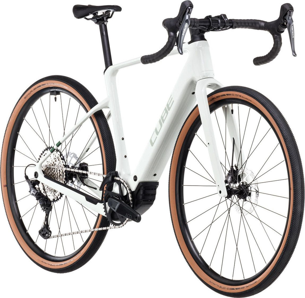 Vélo de Gravel Électrique Cube Nuroad Hybrid C:62 Race 400X Shimano GRX 12V 400 Wh 700 mm Gris Vert Desertstone 2025