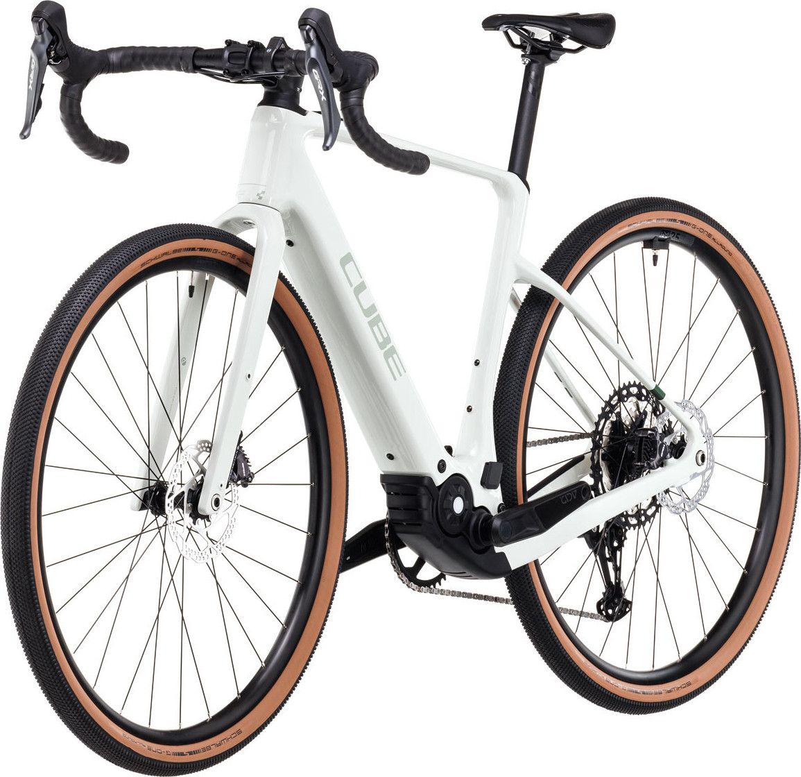 Vélo de Gravel Électrique Cube Nuroad Hybrid C:62 Race 400X Shimano GRX 12V 400 Wh 700 mm Gris Vert Desertstone 2025