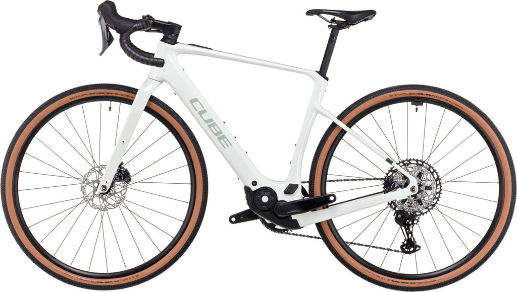 Vélo de Gravel Électrique Cube Nuroad Hybrid C:62 Race 400X Shimano GRX 12V 400 Wh 700 mm Gris Vert Desertstone 2025