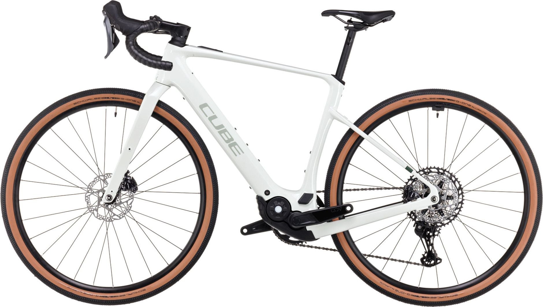 Vélo de Gravel Électrique Cube Nuroad Hybrid C:62 Race 400X Shimano GRX 12V 400 Wh 700 mm Gris Vert Desertstone 2025